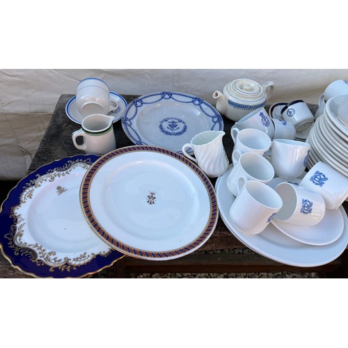 121 - A large quantity of shipping line ceramics.