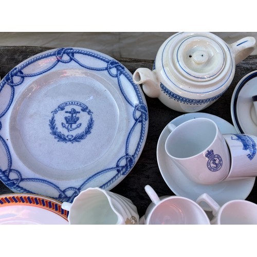 121 - A large quantity of shipping line ceramics.