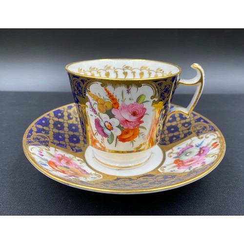 130 - Selection of 19th C ceramics to include a Crown Staffordshire cup and saucer and a coffee can and sa... 