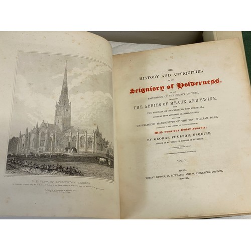 648 - Poulson's History of Holderness Vol I & 2. The History and Antiquities of the Siegniory of Holdernes... 