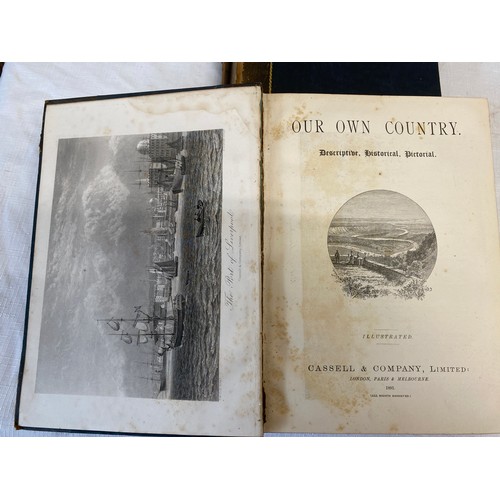 650 - Books to include Our Own Country, Cassell & Company, Limited x 2, Leisure Hour 1855, A Family Journa... 