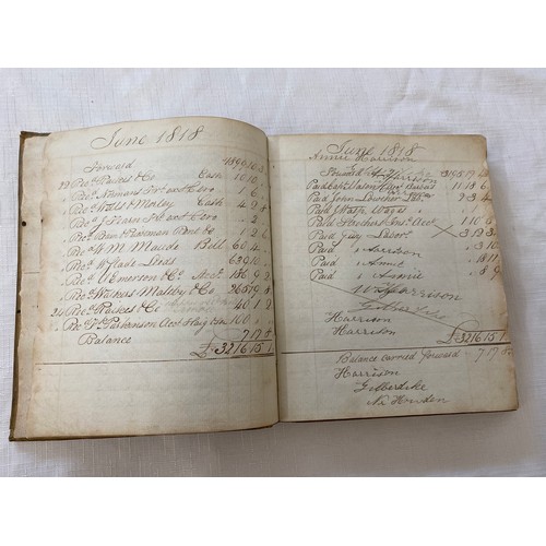 651 - A manuscript accounts of Hull based shipping agents George Rooth & Co. 1818-1820.