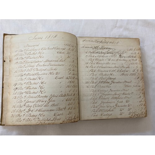 651 - A manuscript accounts of Hull based shipping agents George Rooth & Co. 1818-1820.