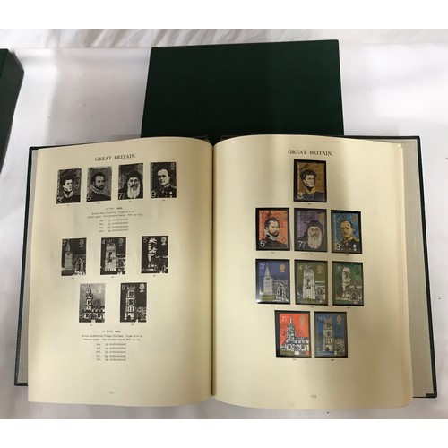 440 - Stanley Gibbons Windsor Albums 1-4 in slip cases, Victorian stamps through to 1993, together with 5 ... 