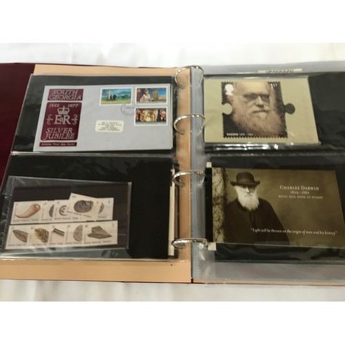 455 - An album collection to include Queen Victoria stamps and postal history (two pages), modern first da... 