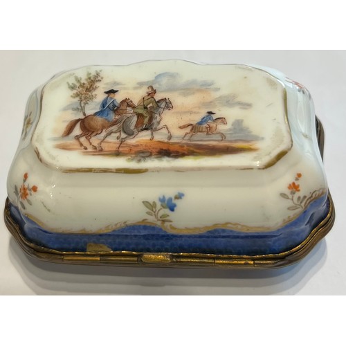 145 - Continental and British ceramics to include Royal Crown Derby vase 11cm h, Continental lidded box, C... 