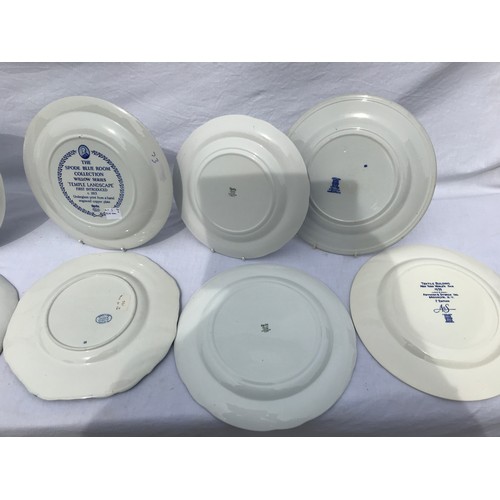 181 - A quantity of 20thC Copeland Spode and Spode blue and white plates and shallow bowls.