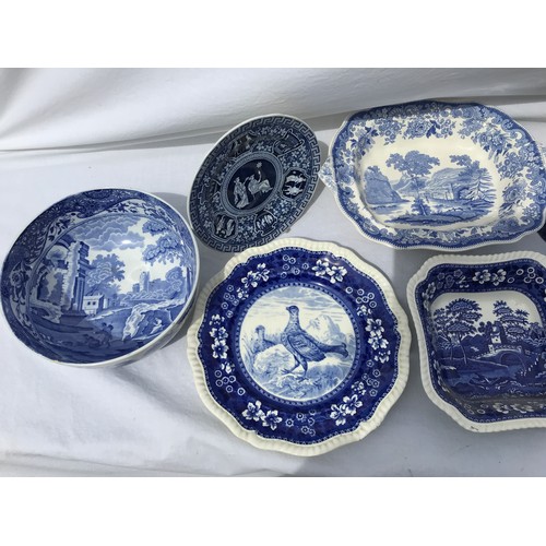 182 - Various Copeland Spode blue and white, various patterns to include teapots, jugs, plates bowls etc.