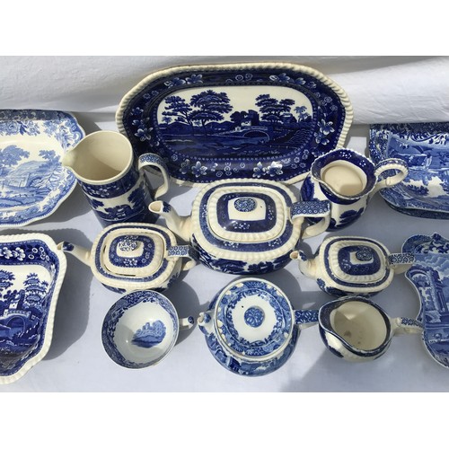 182 - Various Copeland Spode blue and white, various patterns to include teapots, jugs, plates bowls etc.