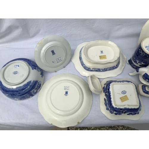 182 - Various Copeland Spode blue and white, various patterns to include teapots, jugs, plates bowls etc.