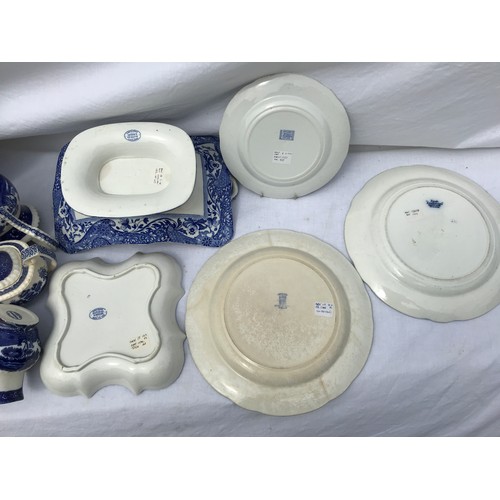 182 - Various Copeland Spode blue and white, various patterns to include teapots, jugs, plates bowls etc.