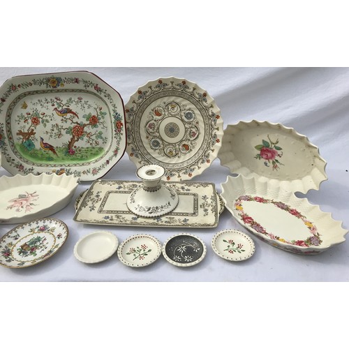 187 - A selection of 20thC Copeland and Copeland Spode to include various patterns, 'Velamour', 'Maple Bir... 