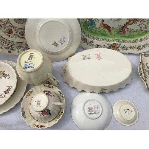 187 - A selection of 20thC Copeland and Copeland Spode to include various patterns, 'Velamour', 'Maple Bir... 