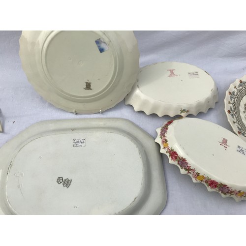 187 - A selection of 20thC Copeland and Copeland Spode to include various patterns, 'Velamour', 'Maple Bir... 