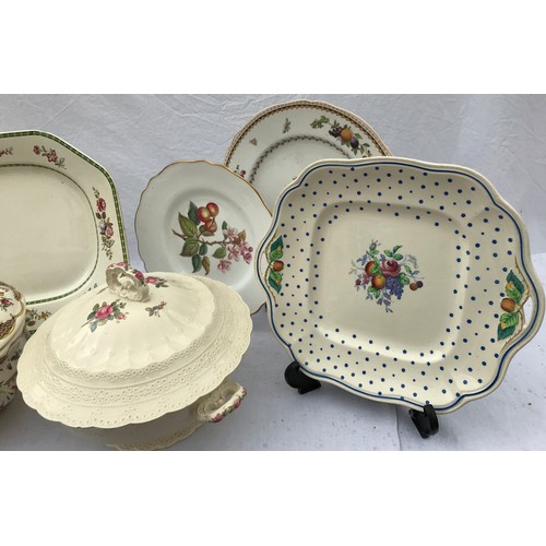 198 - Collection of various Copeland/ Copeland Spode to include patterns ; 'Aviary', 'Polka Dot', 'Glory' ... 