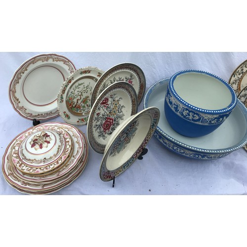 202 - A quantity of 19thC ceramics to include Copeland, Spode, John Tam's Crown pottery toilet bowl and ja... 