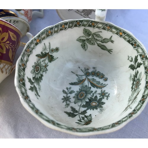 209 - A collection of 19thC and 20THC Copeland and Spode cups and saucers in a variety of patterns.