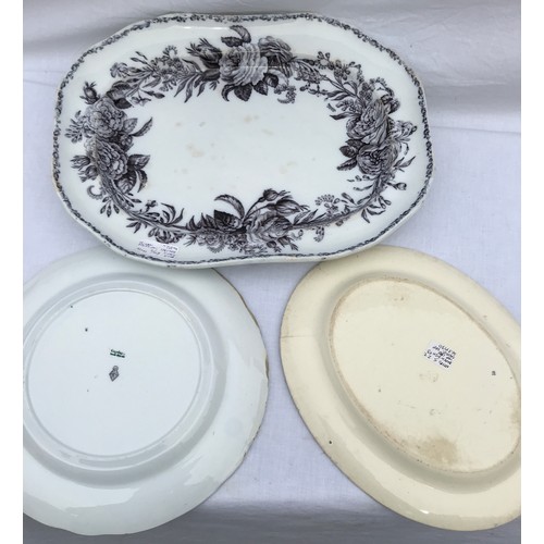 215 - Various 19thC/20thc Copeland and Spode in black and grey hues.