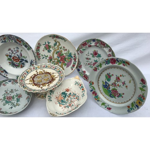 216 - A quantity of various 19thC Spode to include Stone Spode and oriental style pates etc.