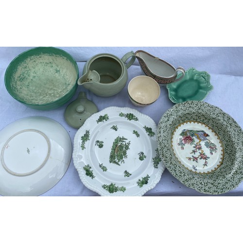 221 - A quantity of 20thC Copeland Spode to include various patterns; 'Flemish Green', 'Royal Jade', 'Gree... 