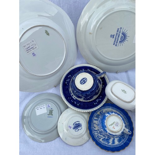 223 - A collection of blue and white 20thC Spode, various patterns to include 'Blue Bowpot' plate, 2 x Mil... 