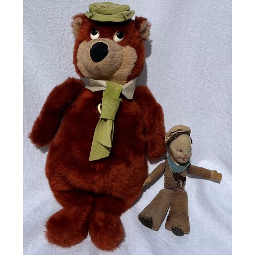 758 - A talking Wendy Boston Playsafe Yogi bear 40cm h together with a Norah Welling sailor doll.