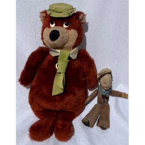 758 - A talking Wendy Boston Playsafe Yogi bear 40cm h together with a Norah Welling sailor doll.