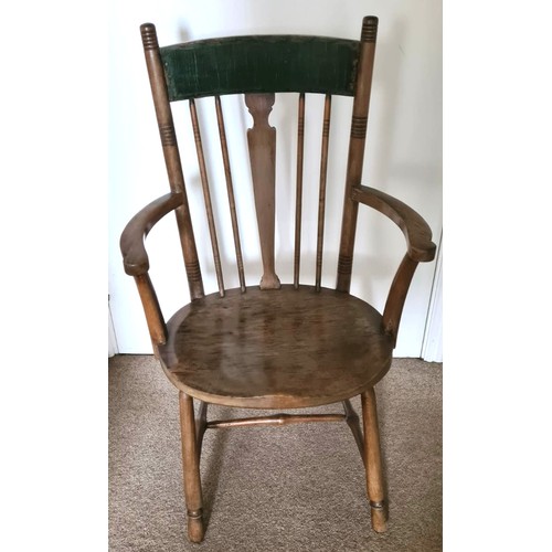 1335 - A small stick back armchair. 87 h x 50 w x 35cm d.