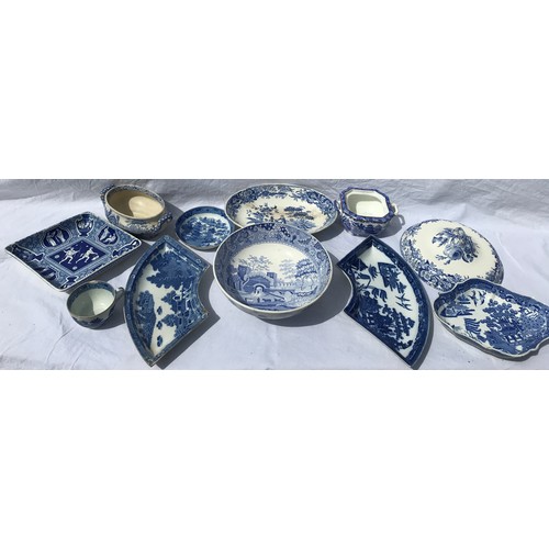 159 - A quantity of 19th century Spode to include Pearl ware.