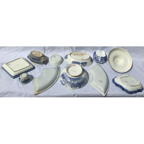 159 - A quantity of 19th century Spode to include Pearl ware.