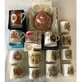 A collection 15 of commemorative cups to include Royal Worcester, Buckingham Palace China, The Royal... 