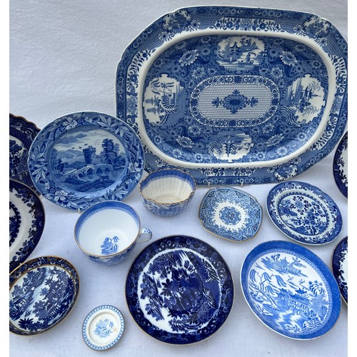 188 - A selection of 19thC Copeland Spode and Spode ceramics to include a large meat plate 48 x 36cm and o... 