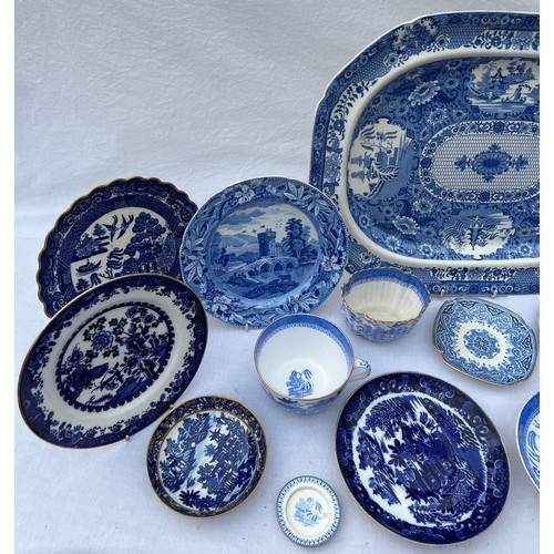 188 - A selection of 19thC Copeland Spode and Spode ceramics to include a large meat plate 48 x 36cm and o... 