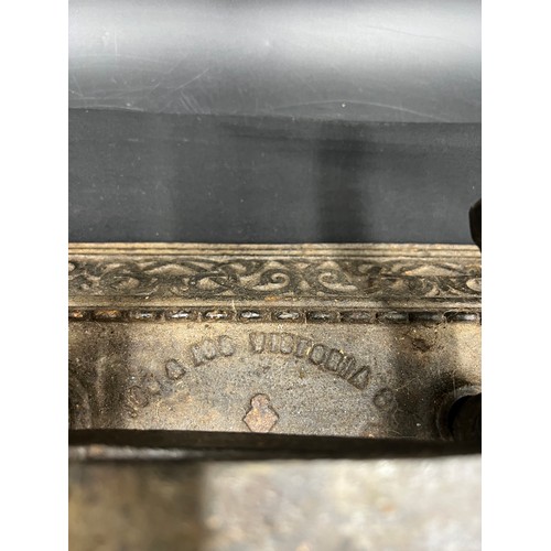 785A - Mid 19thC cast iron and brass, Parnell of Bristol shop scales with original dishes together with iro... 