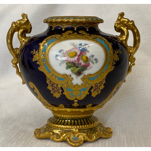 145 - Continental and British ceramics to include Royal Crown Derby vase 11cm h, Continental lidded box, C... 