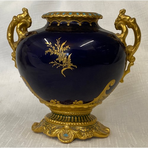 145 - Continental and British ceramics to include Royal Crown Derby vase 11cm h, Continental lidded box, C... 