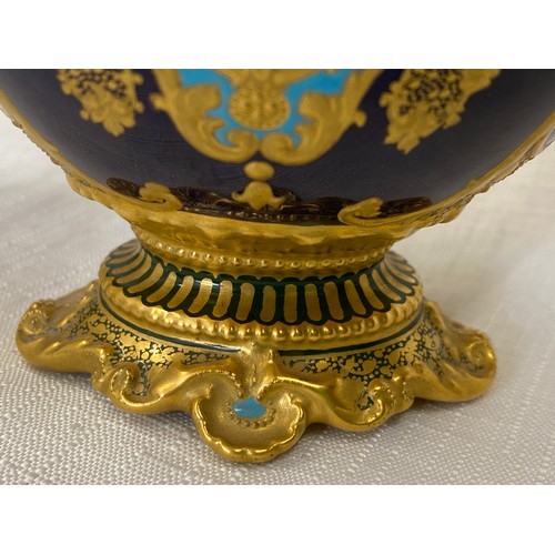 145 - Continental and British ceramics to include Royal Crown Derby vase 11cm h, Continental lidded box, C... 