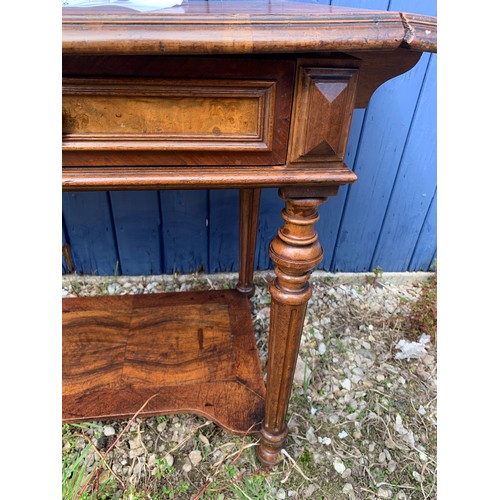 170 - A continental side table with dropped leaves and drawer to front.  64 w x 48 d x 68cm h - 98cm with ... 