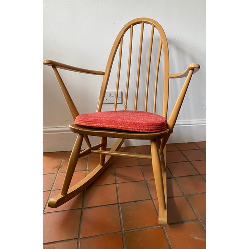 179 - A 1960's blonde Ercol rocking chair 85cm h.