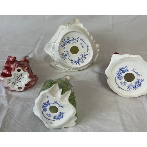 409 - Four Coalport figurines to include : Jennifer, Debutante Becky, Kimberley and Emily 19.5cm h.