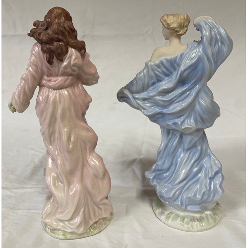 414 - Two Wedgwood figurines to include 'Serenity' and 'Contemplation'. 21cm h.