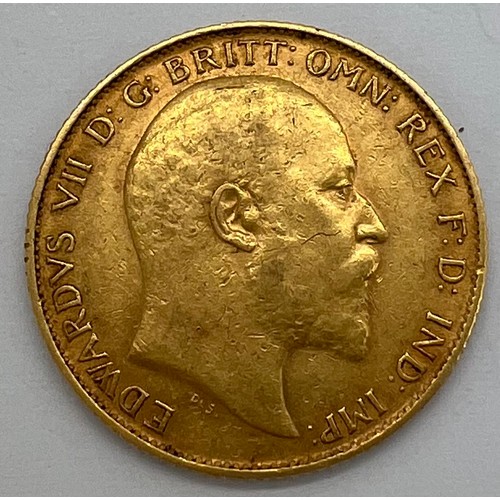 658 - Edwardian gold half sovereign 1907.