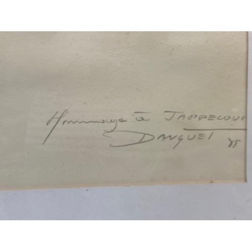 1118 - Jean-Claude Dauguet (1939-2002) special edition 204/250 lithograph Hommage à Jappeloup (1985). Signe... 