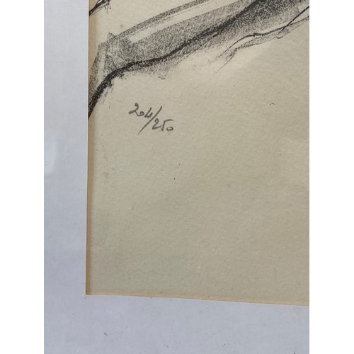 1118 - Jean-Claude Dauguet (1939-2002) special edition 204/250 lithograph Hommage à Jappeloup (1985). Signe... 