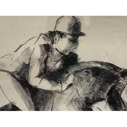 1118 - Jean-Claude Dauguet (1939-2002) special edition 204/250 lithograph Hommage à Jappeloup (1985). Signe... 