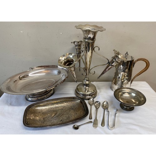 776 - A quantity of silver plated ware to include epergne etc.