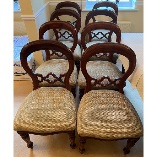 152 - Eight 20thC mahogany dining chairs.