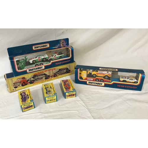 967 - Six boxed Matchbox models to including three Superfast models Road Dragster (19), Mercedes 300 SE (4... 