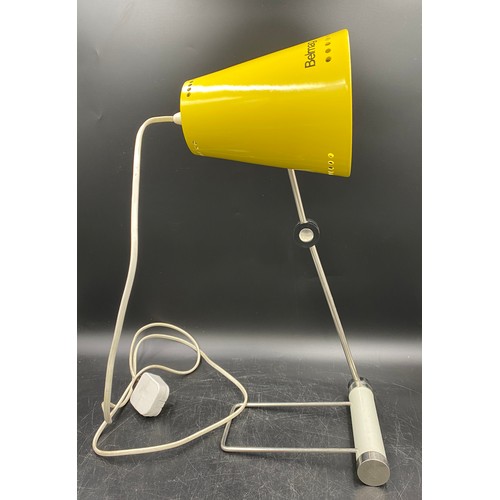 1068 - Belmag angle poise with pierced yellow metal shade. Height with shade facing down to top of fitting ... 