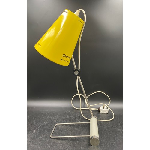 1068 - Belmag angle poise with pierced yellow metal shade. Height with shade facing down to top of fitting ... 